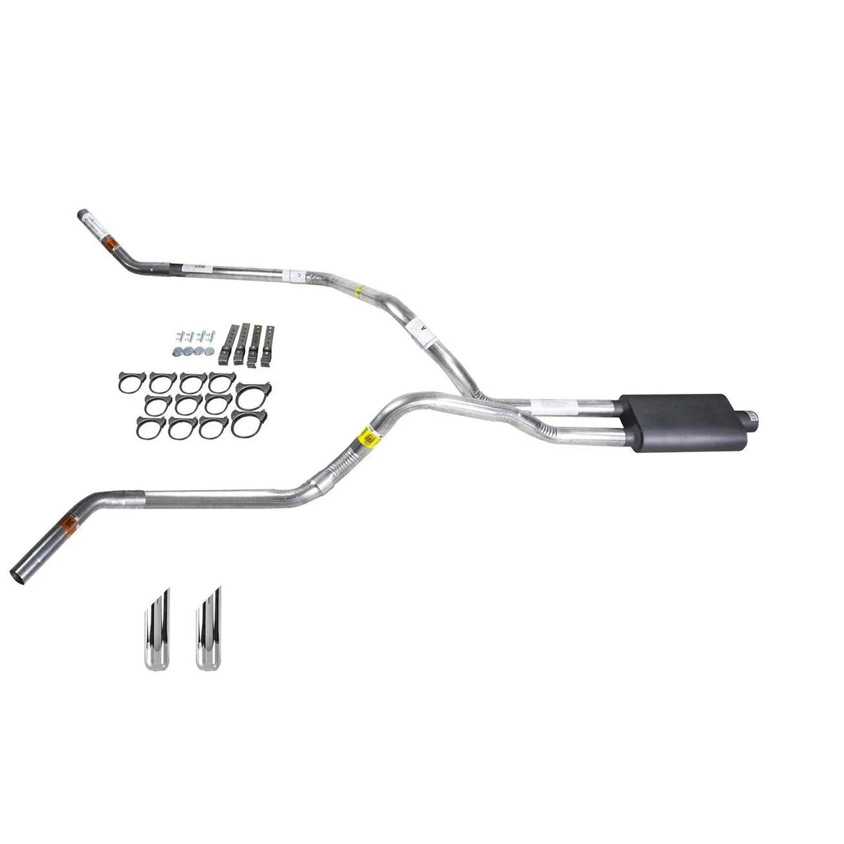 Dual Exhaust 2.5" Pipe Flowsound Muffler with SW Tip for F150 (2007–2013)