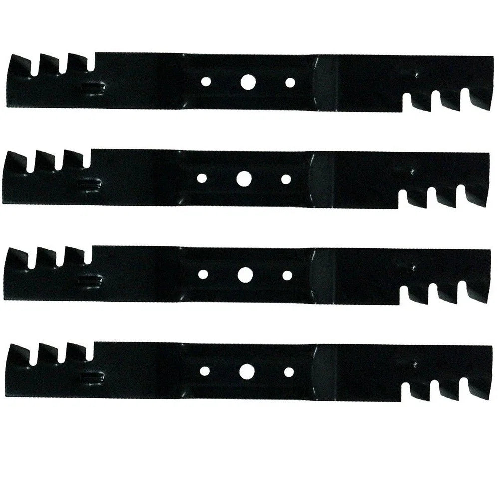 Set of 4 Toothed Mulching Blades for John Deere L100 100 Series (GX20249)