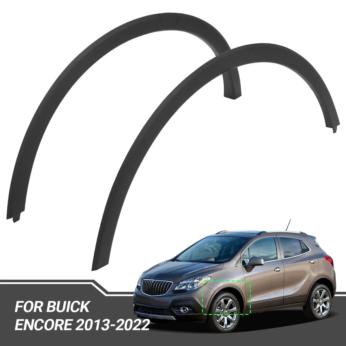 Set of 2 Wheel Arch Moldings for Buick Encore (2013–2022)