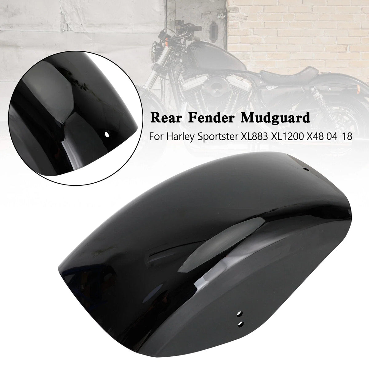 ABS Rear Mudguard Fender for Harley Sportster XL883 XL1200 (2004–2018)