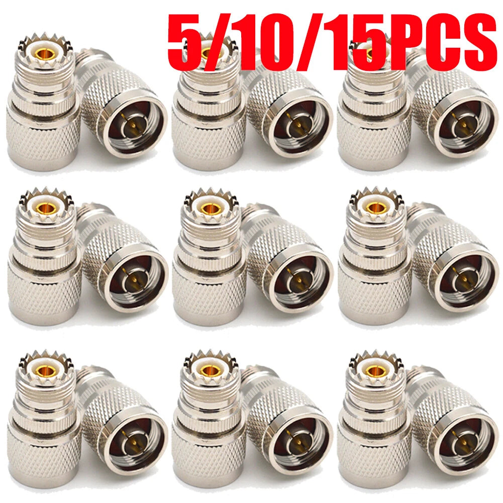 5PC N-Type Male Plug to SO-239 UHF Female Jack RF Adapter Connector