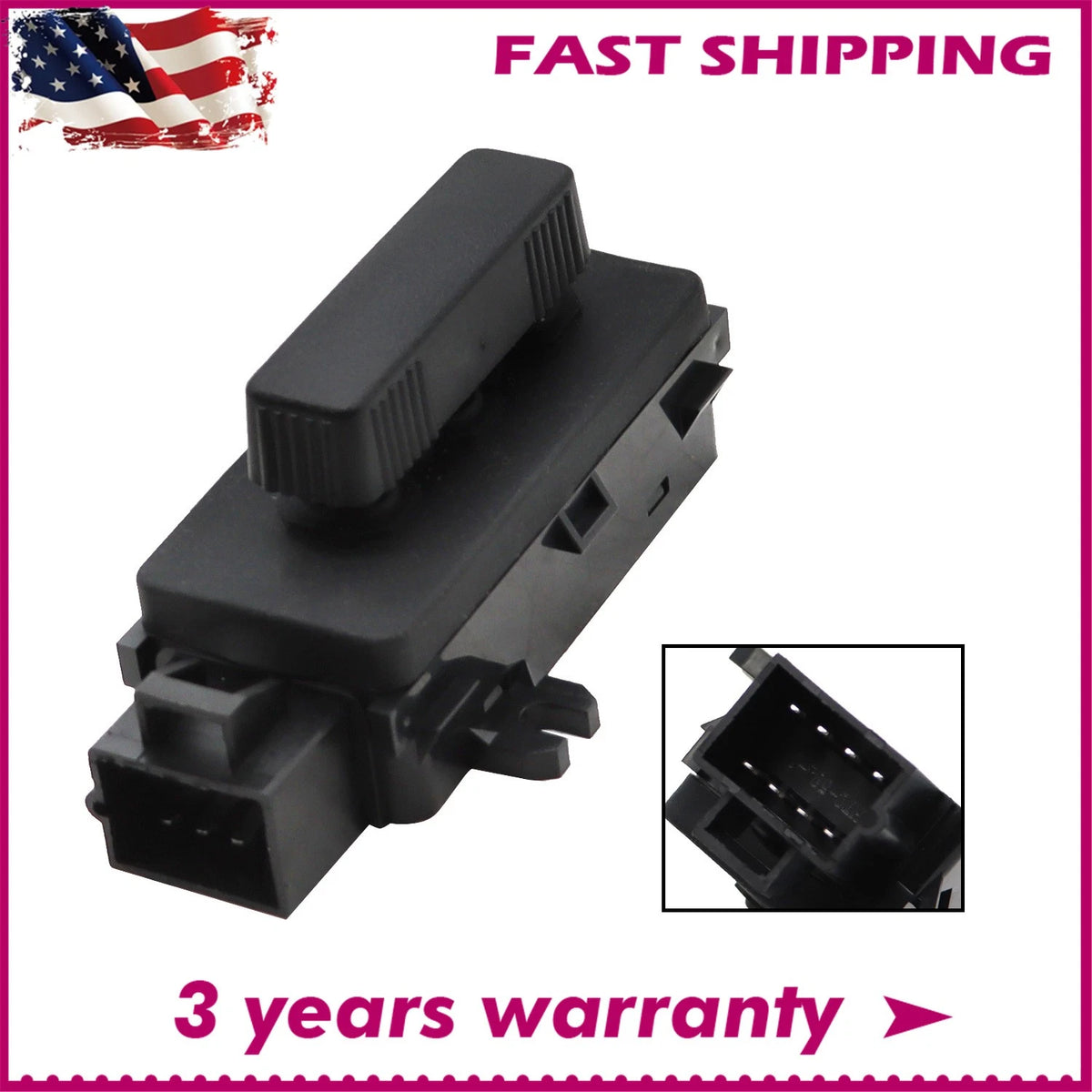 Driver Side Power Seat Control Switch for Chevy Silverado GMC (1999–2007) PSW21, 12450256, 1S3896