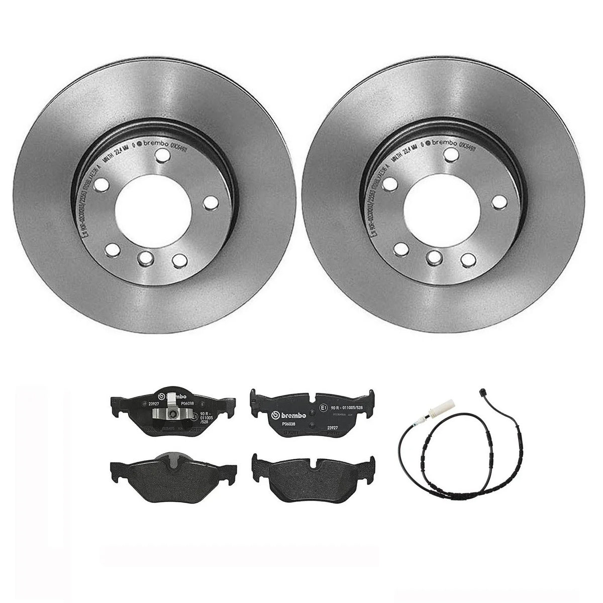 Brembo Rear Brake Kit for BMW E82 E88 (2007–2013) - Low-Met Pads, UV Coated Rotors