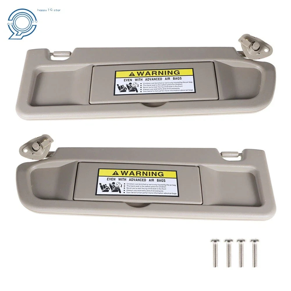 Set of 2 Gray Sun Visors for Honda Civic (2006–2011)