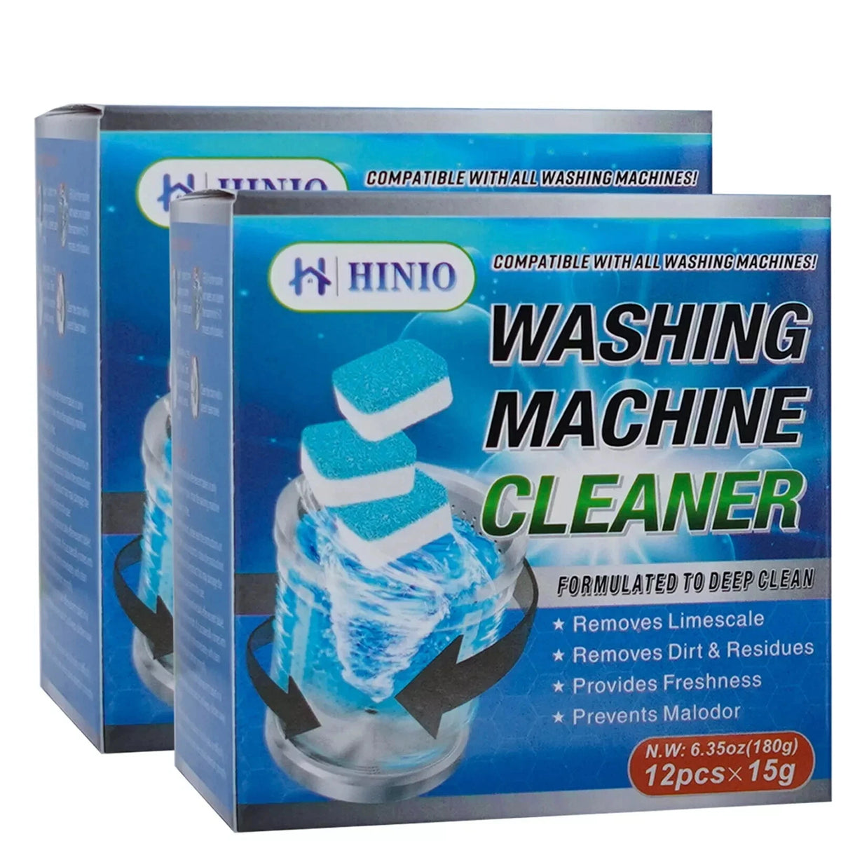24 Pack Washing Machine Cleaner Descaler Tablets for HE Models