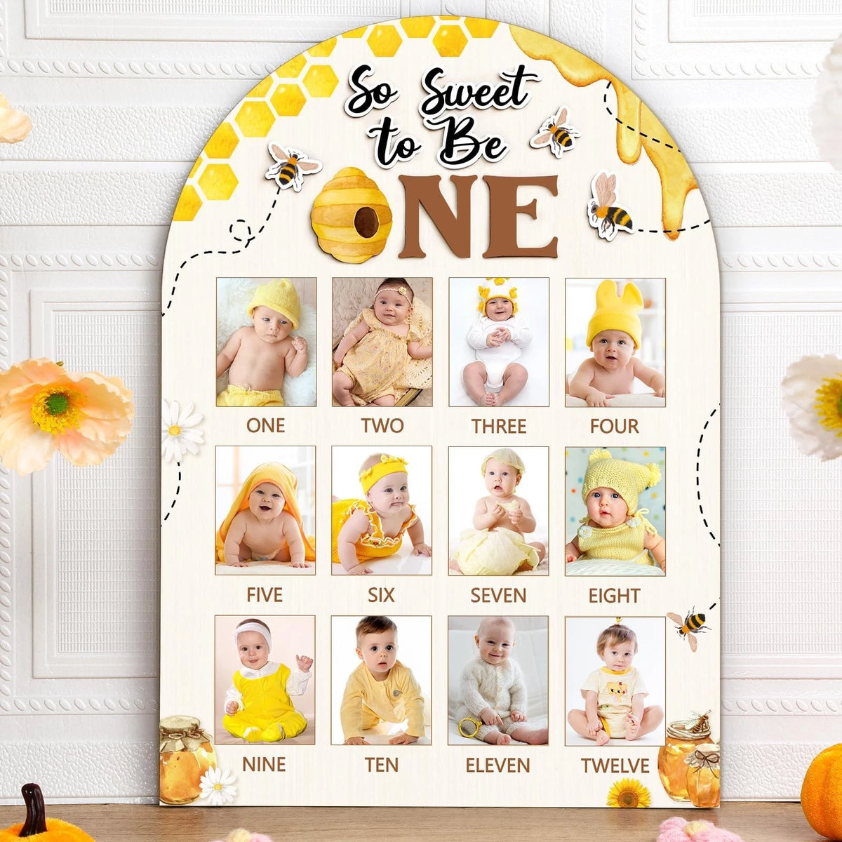 1 Photo Board for 1st Birthday Party Decorations