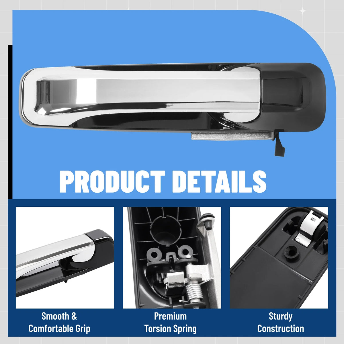 Set of 4 Exterior Door Handles for Dodge Ram 1500 (2009–2024)