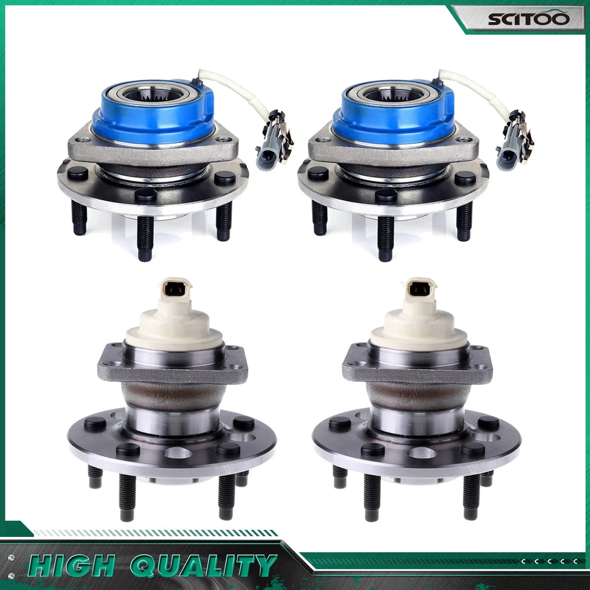 Set of 4 Wheel Bearings for Cadillac DTS (2006–2011)