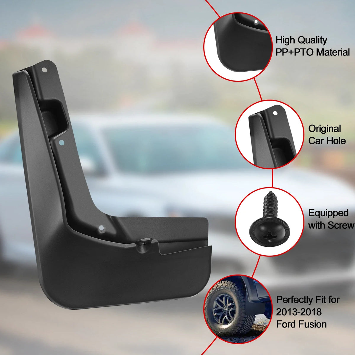 Splash Guards Mud Flaps for Ford Fusion (2013–2018)