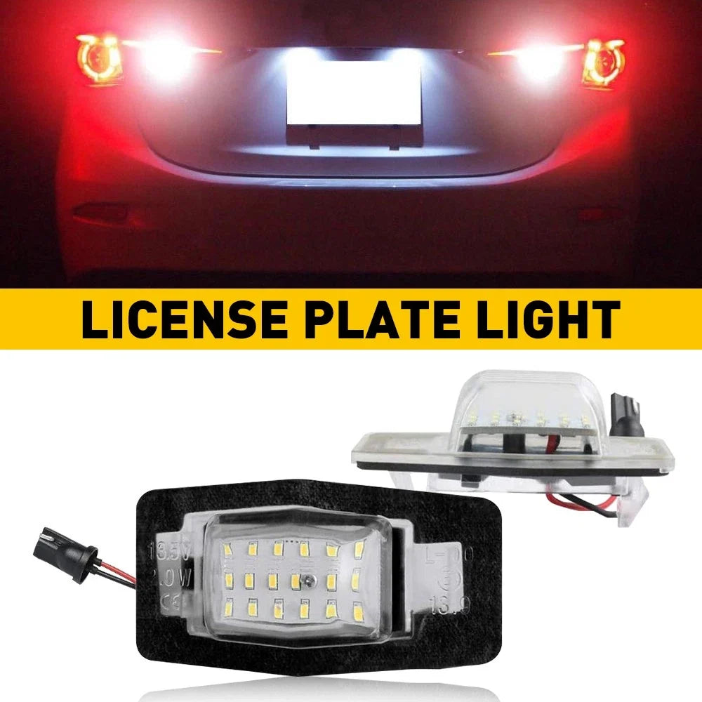 2X 18-SMD LED License Plate Lights for Mazda Miata MX5 (1999–2005)