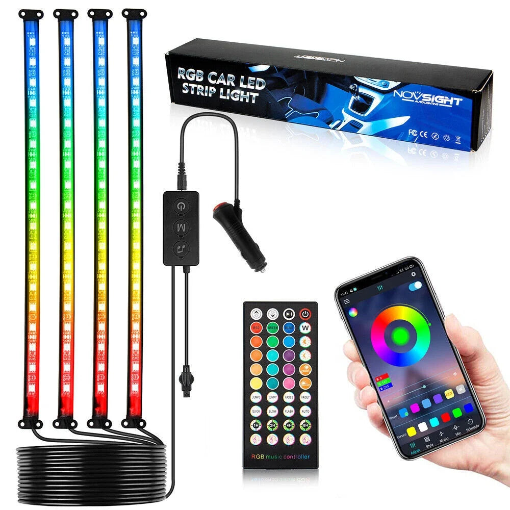 RGB LED Interior Atmosphere Strip Lamp for Car (Universal Fit)