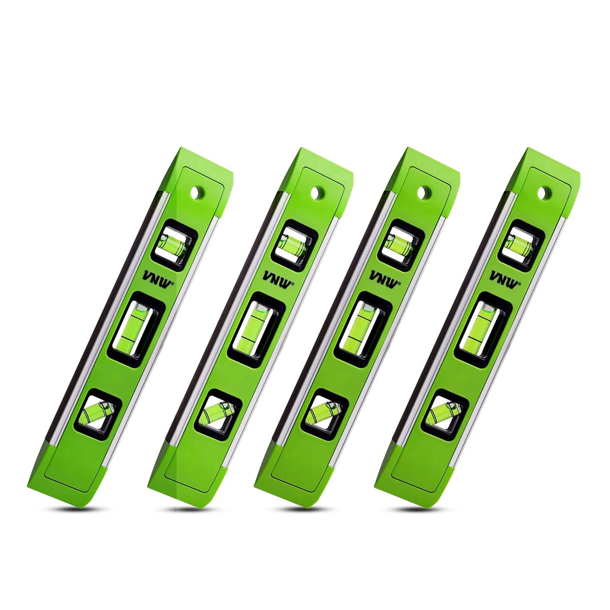 9 Inch Magnetic Torpedo Level with 45°/90°/180° Bubble Vials
