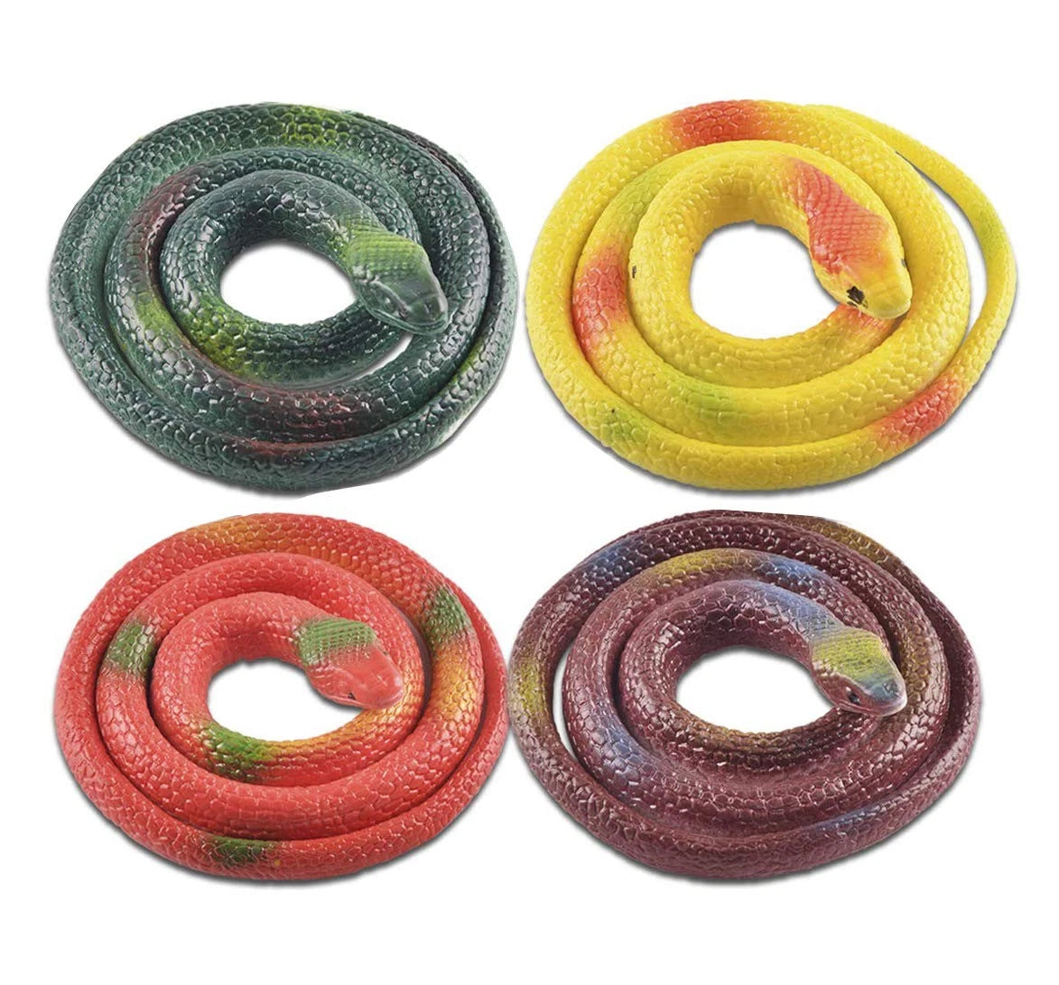 Set of 4 Rubber Snakes for Bird Deterrent