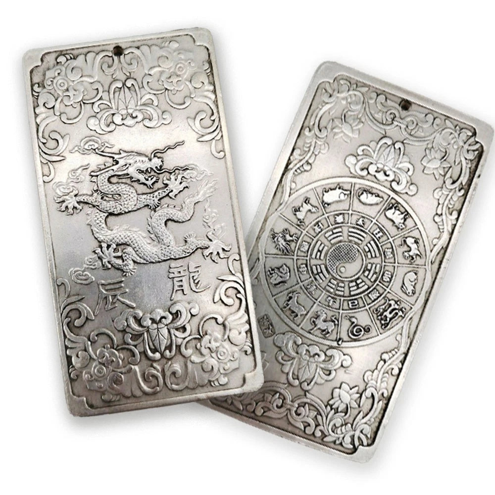 2PC Carved Dragon Amulet Pendant for Universal Use