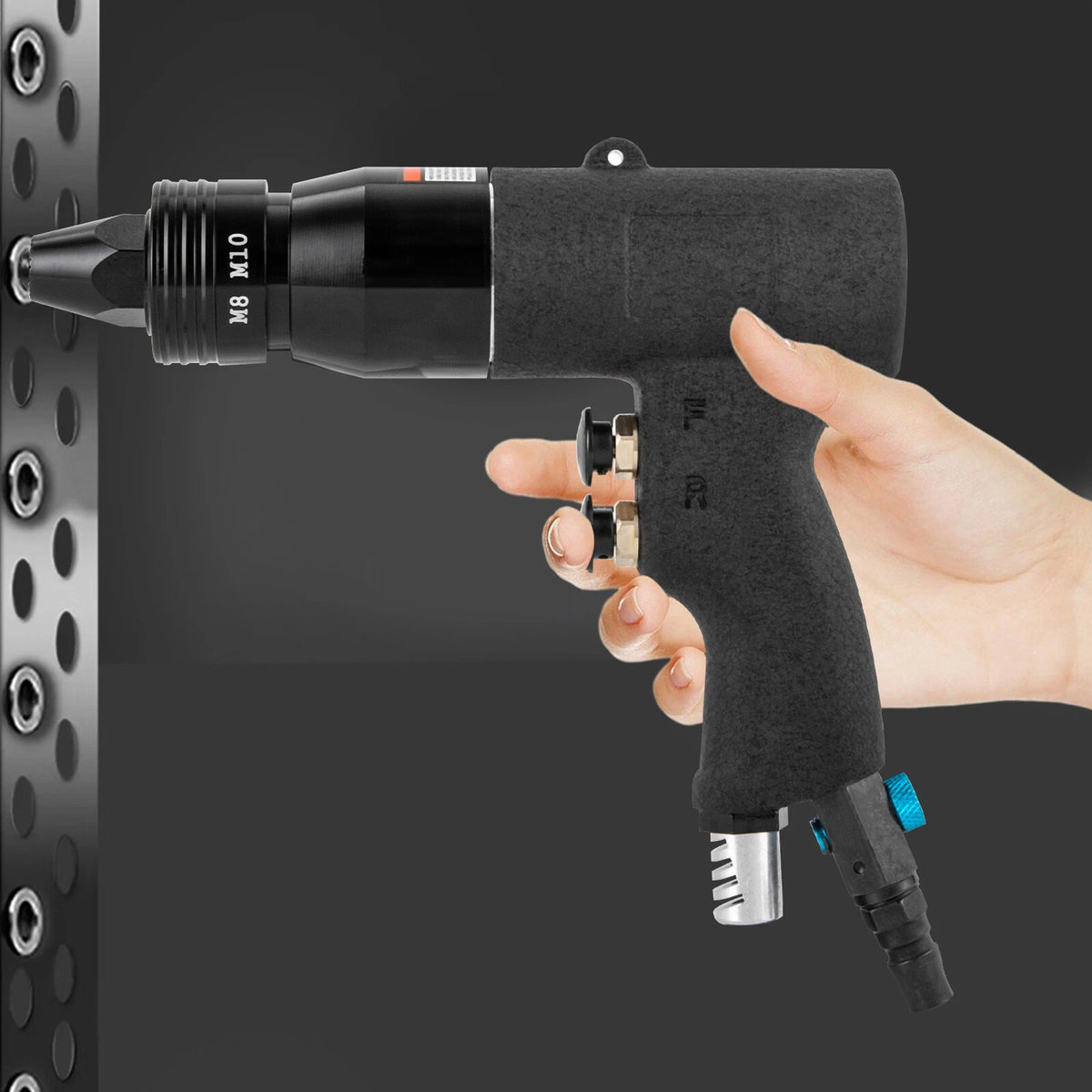 Professional Pneumatic Riveter with M5, M6, M8, M10 Gun Heads