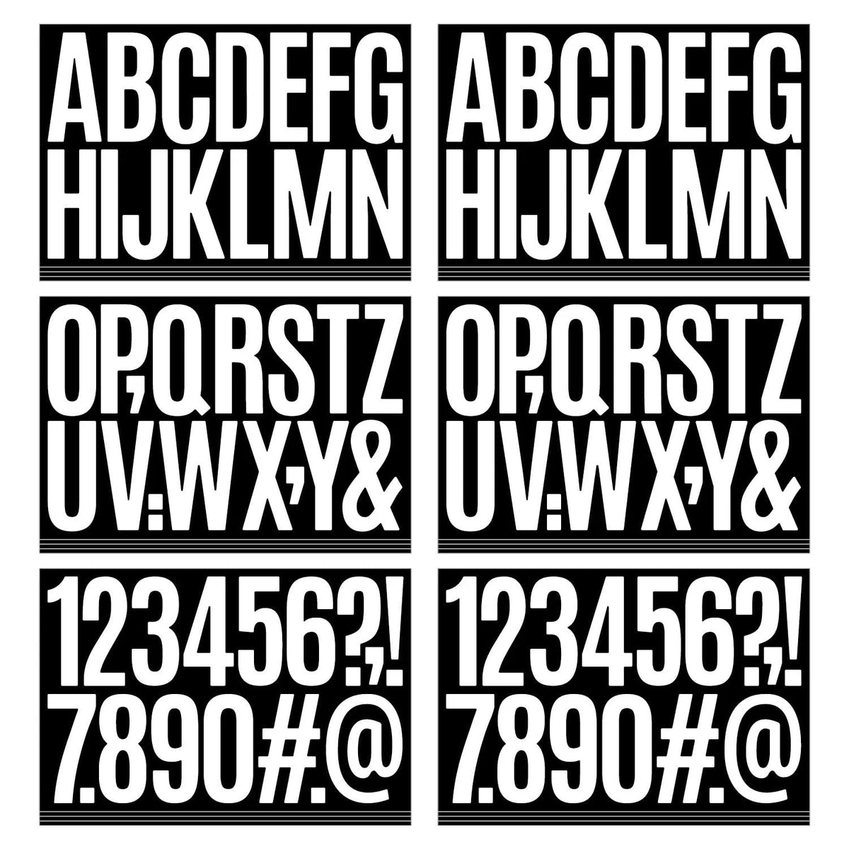 9 Sheets 3" White Vinyl Letters & Numbers Kit for Mailbox & Signs