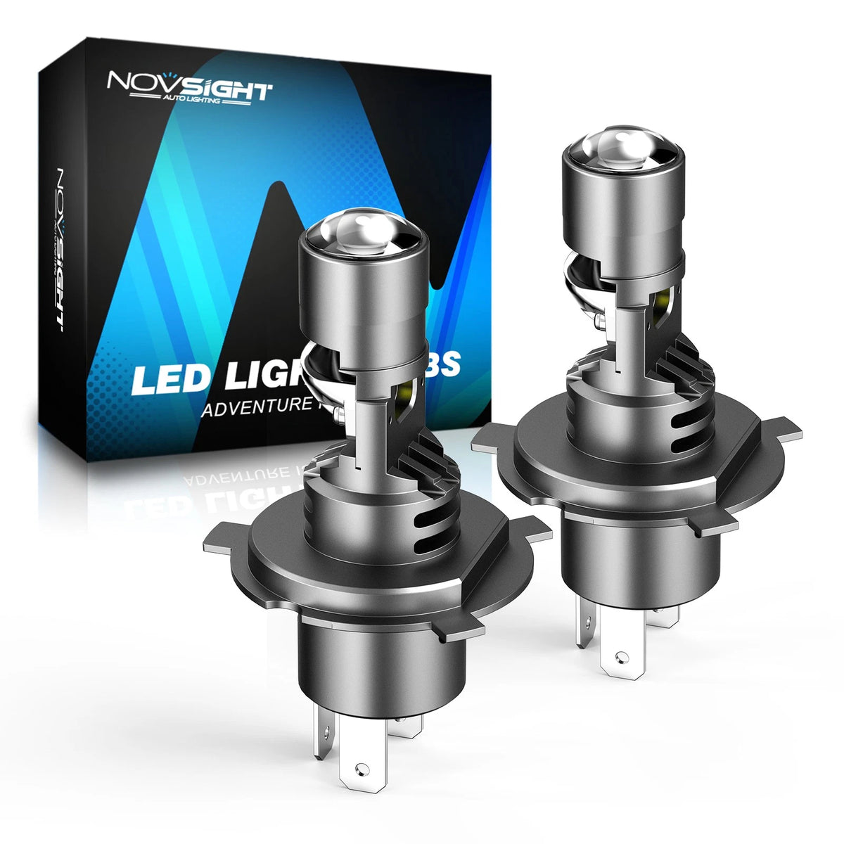 2X NOV A500-N91-H4 LED Headlight Bulbs for H4 9003 (6500K, 17000LM)