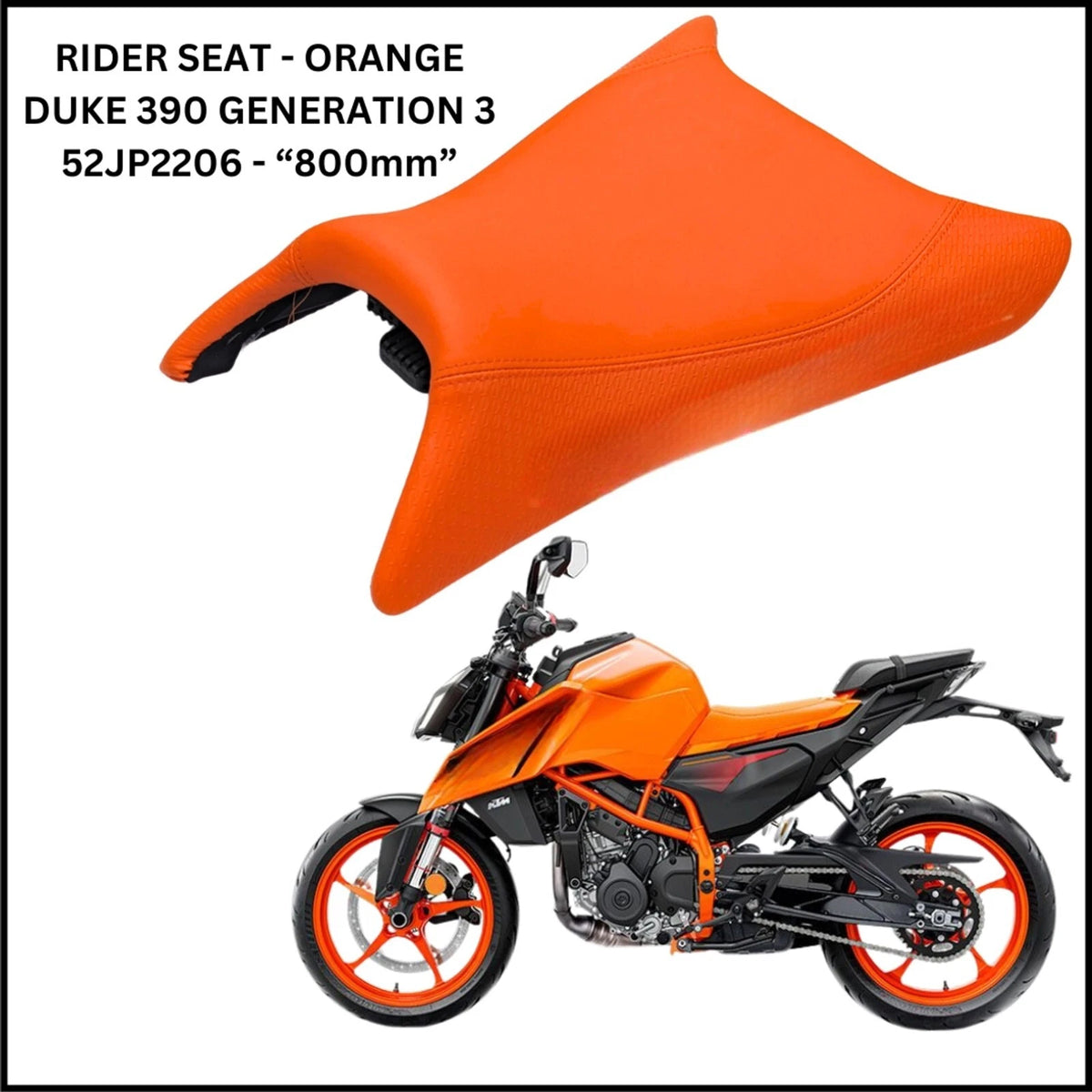 Rider Seat Front 800mm for KTM Duke 250 390 (2024)