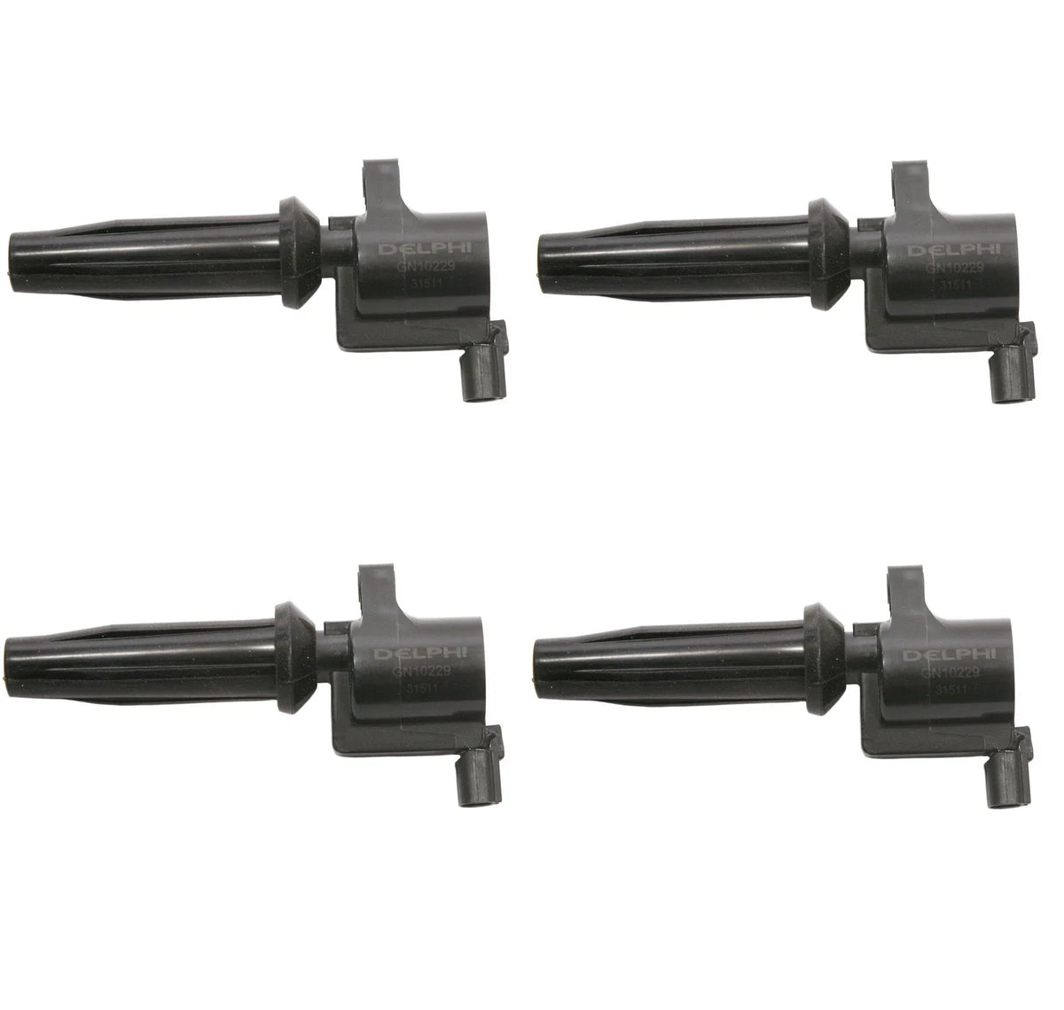 Set of 4 Delphi Direct Ignition Coils for Ford Escape, Focus, Mazda 3, 6, Mercury