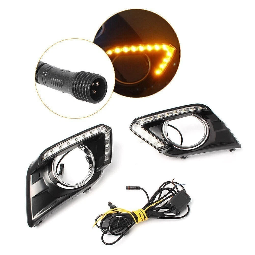 2X LED DRL Daytime Running Light w/Turn Signals for Nissan Rogue (2014–2016) - se2015YF051