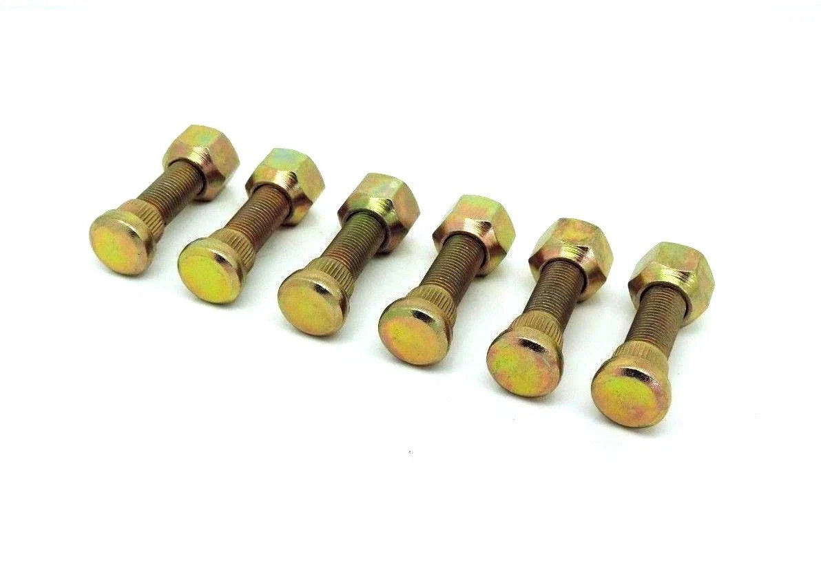 Front Wheel Stud & Nut Set of 6 for Ford 2600 3600 4100 4600 5600 6600 6700 7700