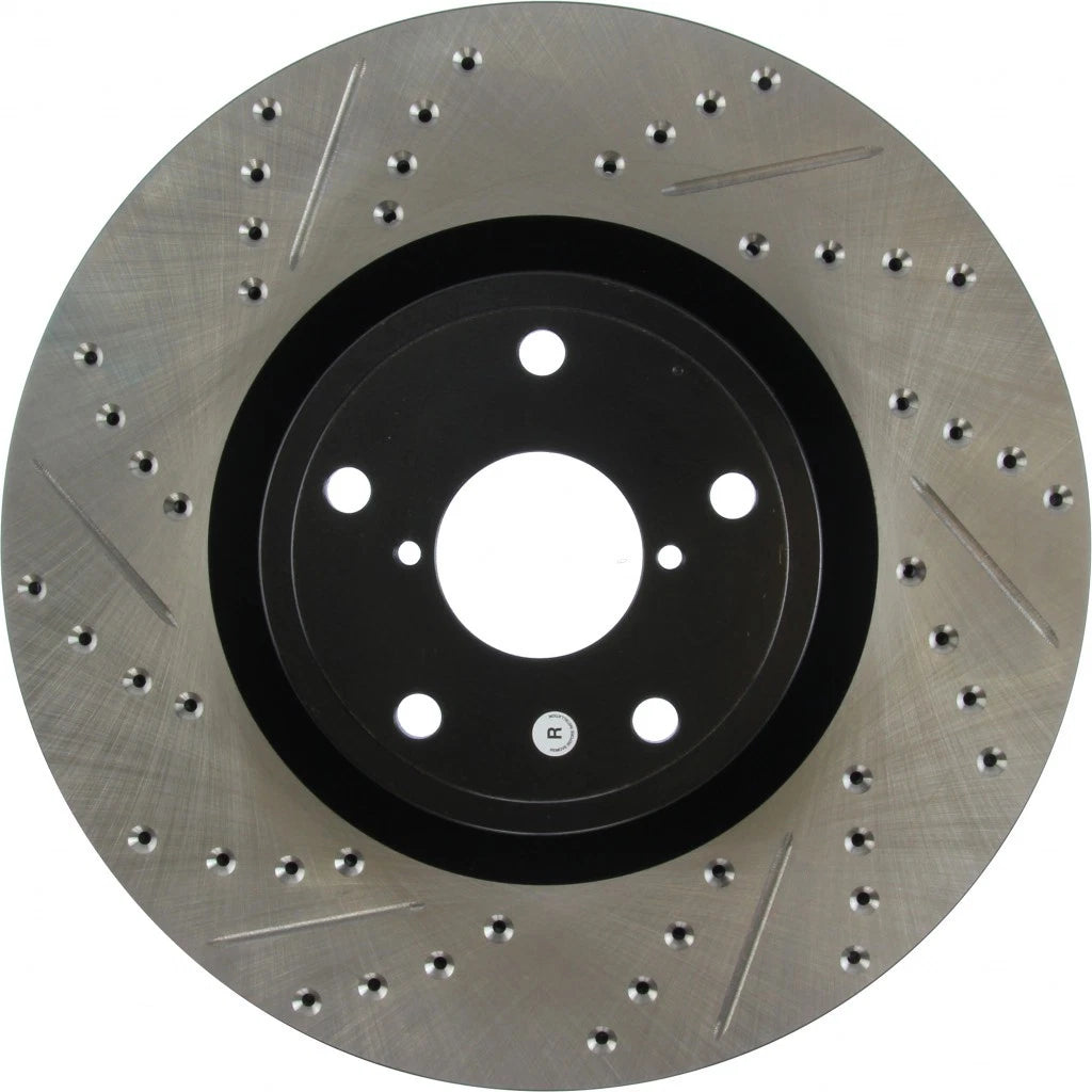 StopTech Slotted and Drilled Brake Rotor Front for Subaru Impreza WRX (2005–2014) TLX-sto127.47022R-CL360A70