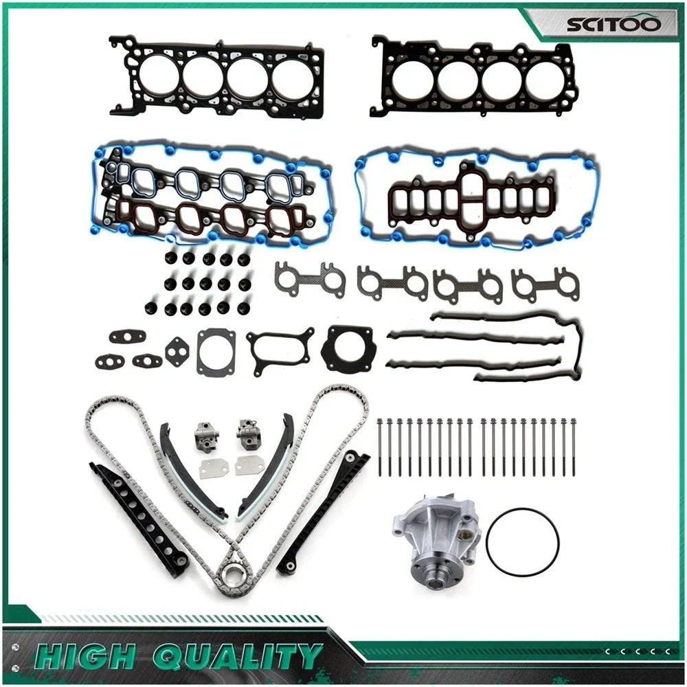 Water Pump Timing Chain Kit Head Gasket Set for Ford F-250 (1999)