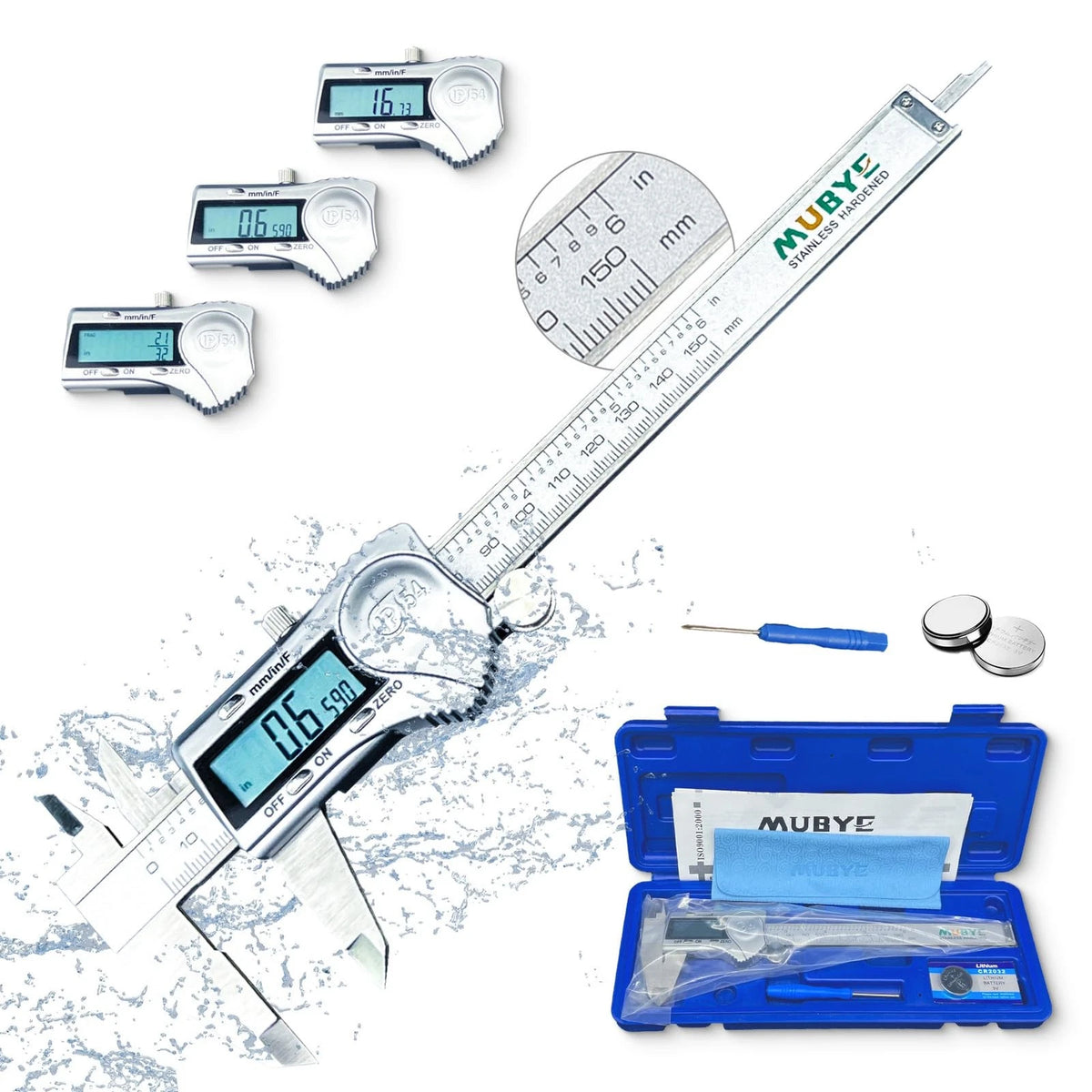 6 Inch Digital Caliper Micrometer Measuring Tool (6 to 7.9 Inches)
