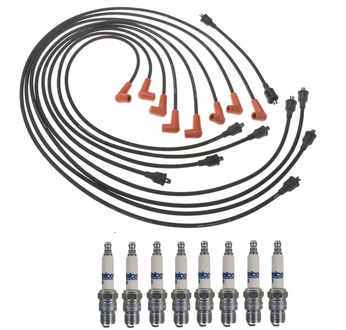 Pro Ignition Wire Set 8 & ACDelco Spark Plugs Kit for Chevy GMC Jimmy (1990–2001)