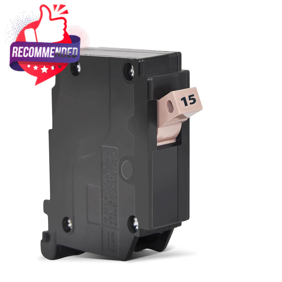 15A Circuit Breaker for 115 (3/4-Inch Plug-On Molded Black Case)