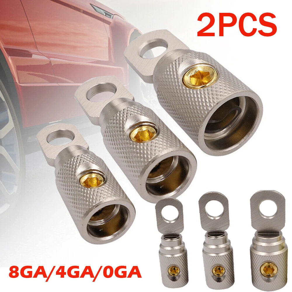 2Pcs Wire Coupler Terminal Butt Connector for Automotive (0-4-8 Gauge)