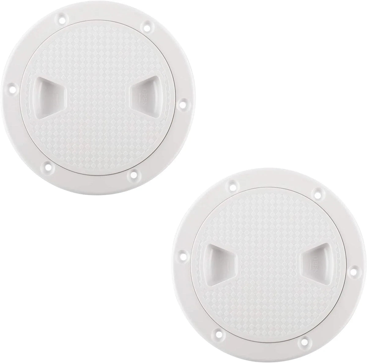 2X 4 Inch White ABS Marine Round Access Hatch Cover Non-Slip Deck Hatch