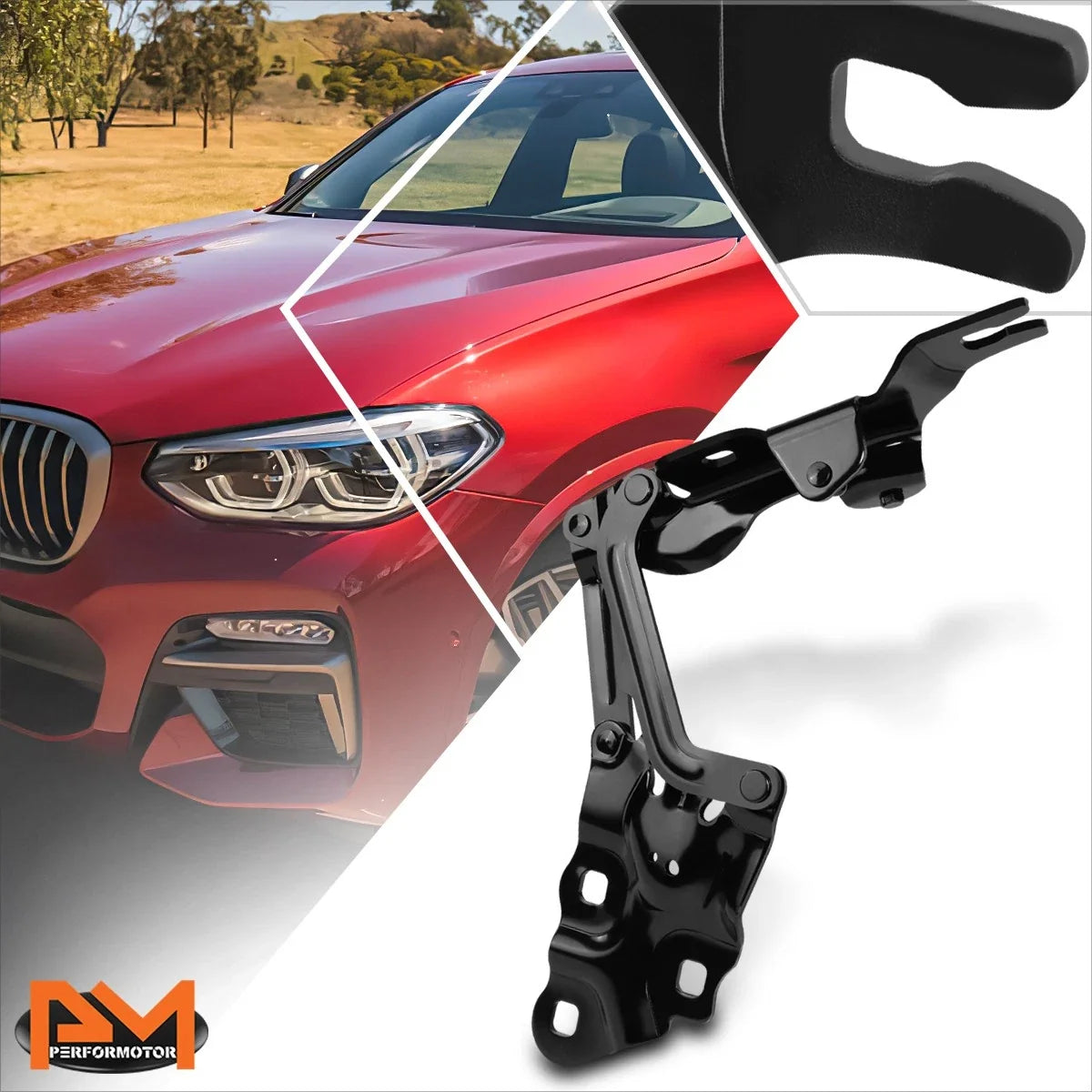 Left Driver Side Steel Engine Hood Hinge for BMW X3 X4 (2011–2018)