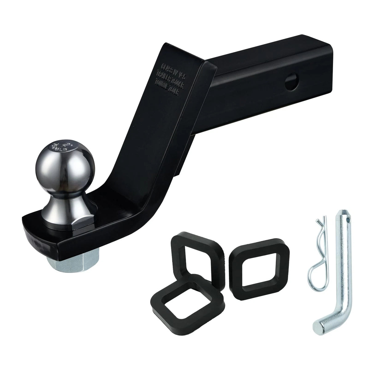 Trailer Hitch Ball Mount with 2" Ball & Hitch Pin for Heavy Duty Use