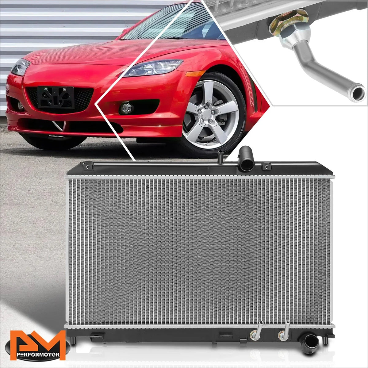 Full Aluminum Core Cooling Radiator for Mazda RX-8 (2004–2008) DPI-2694