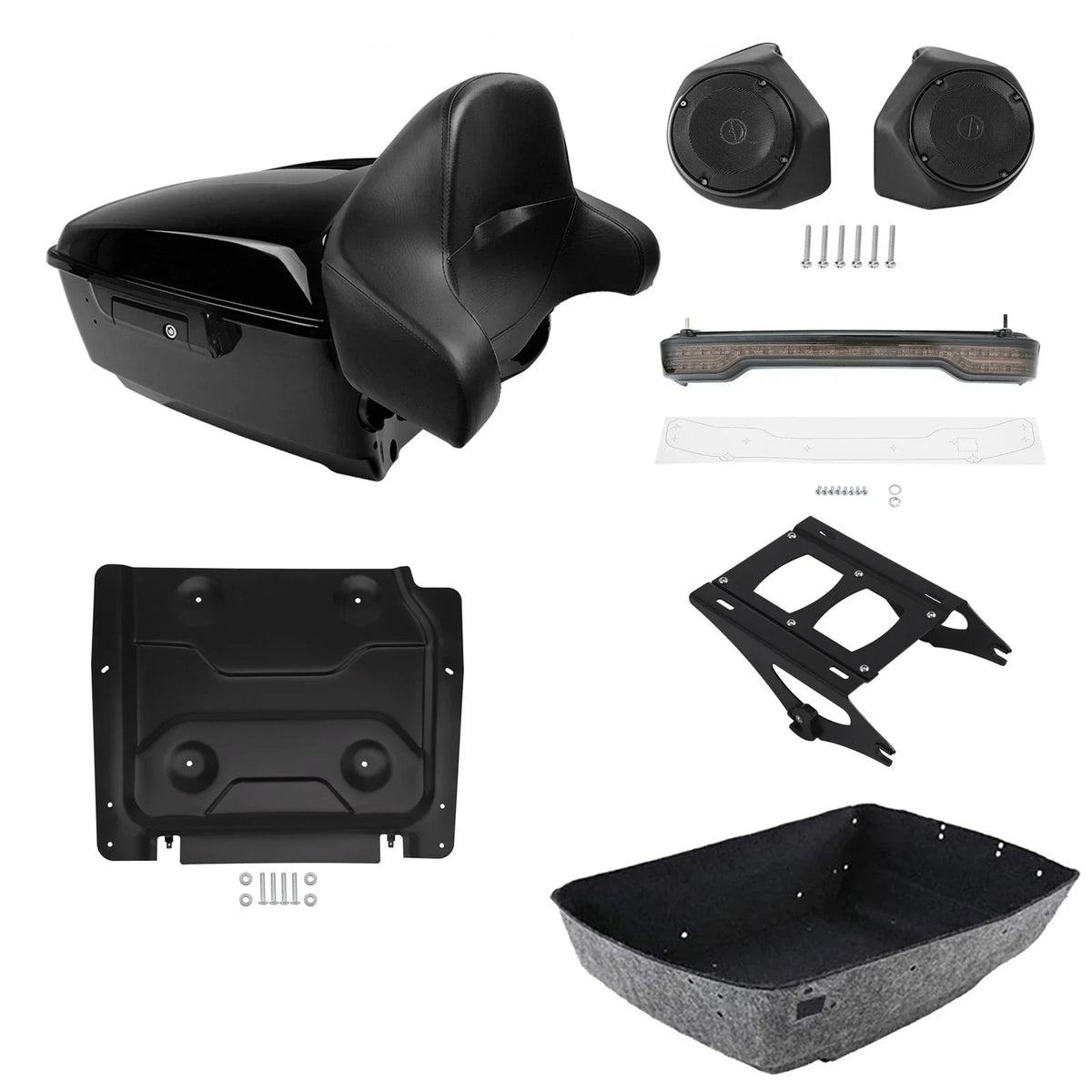 Trunk Pad Mount Speakers Light Base Plate for Harley Street Glide (2014–2026)