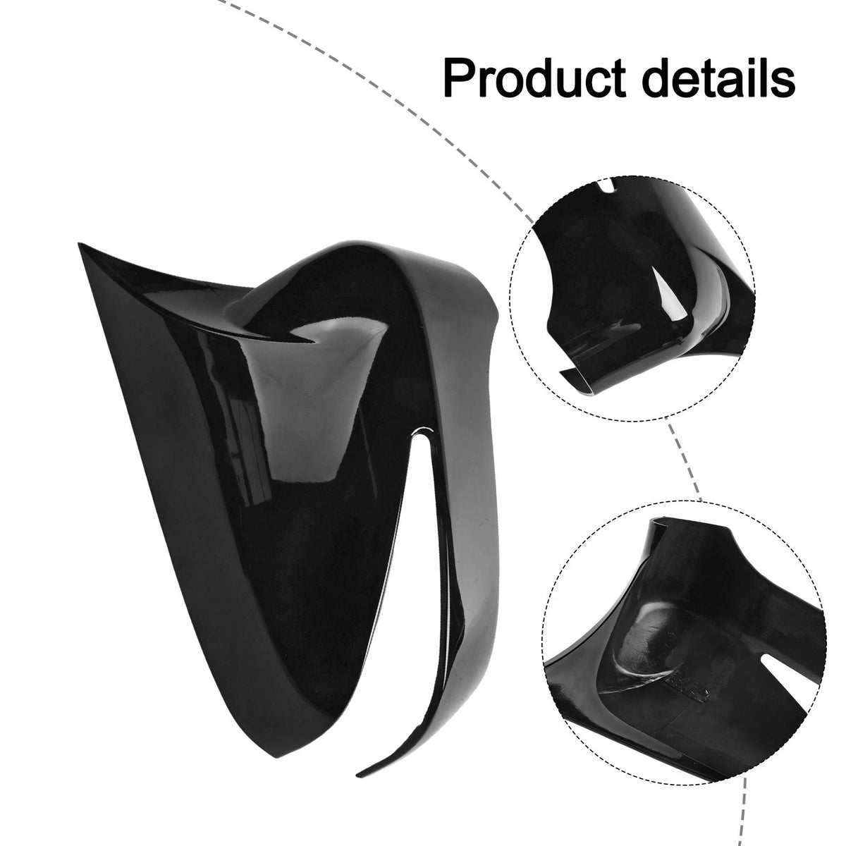 Black Side View Mirror Covers for Honda Civic Sedans (2006–2011)