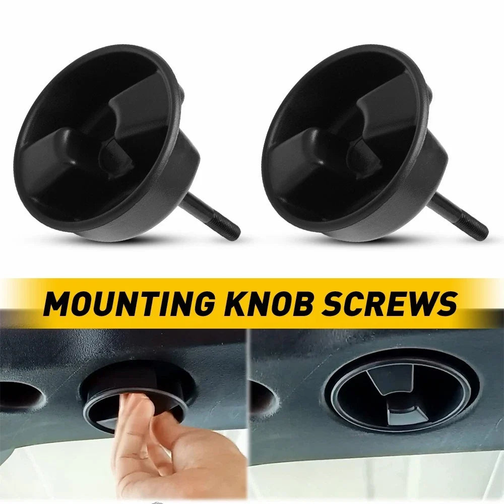 2X Hardtop Mounting Knob Screws for Jeep Wrangler JK (2007–2019) EXV