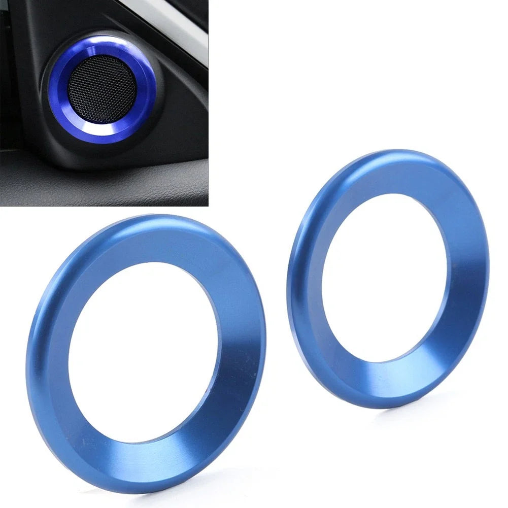 A Pillar Horn Ring Cover for Honda Civic (2016–2021) 2X Blue