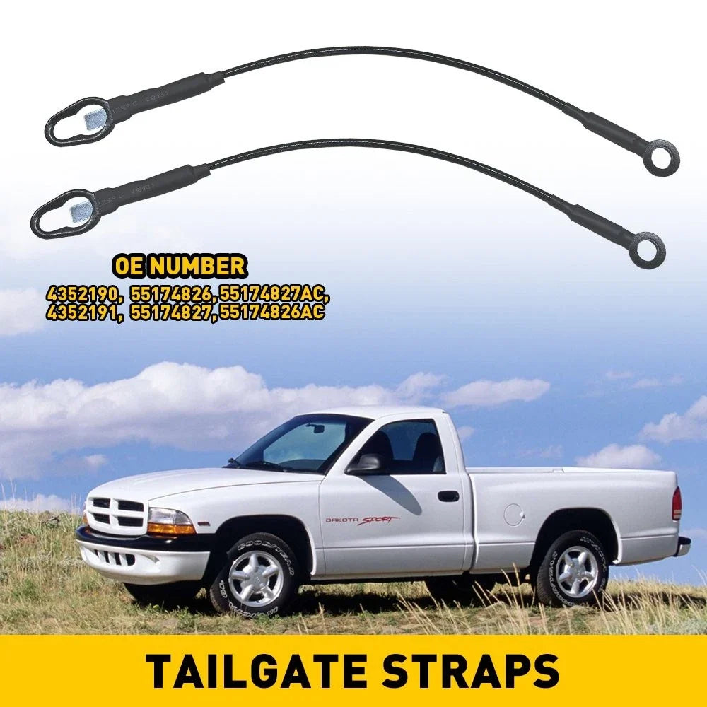 Set of 2 Tailgate Cables for Dodge Dakota Pickup (1987–2011)