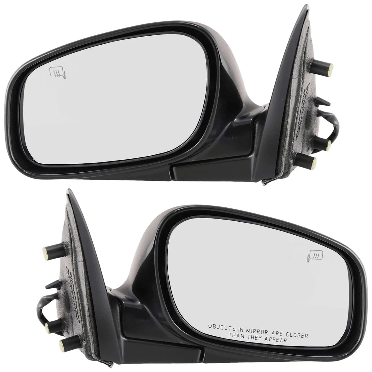 Set of 2 Heated Mirrors for Sedan