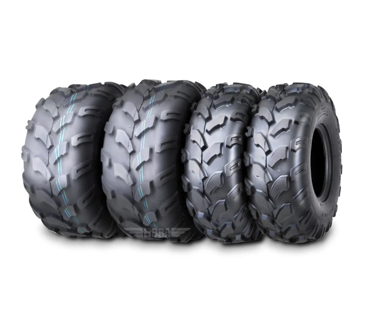 Set of 4 WANDA ATV Tires 19x7-8 & 19x9.5-8 4PR for Qlink Rodeo 90 (2008–2009)