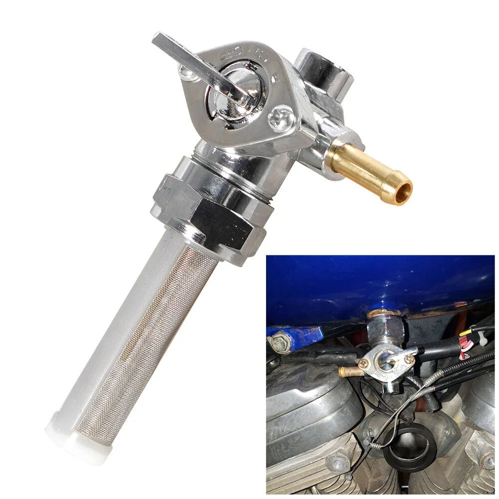 Gas Tank Fuel Valve Petcock Switch 22MM Left Spigot for Harley (62167-81, 62163-75)