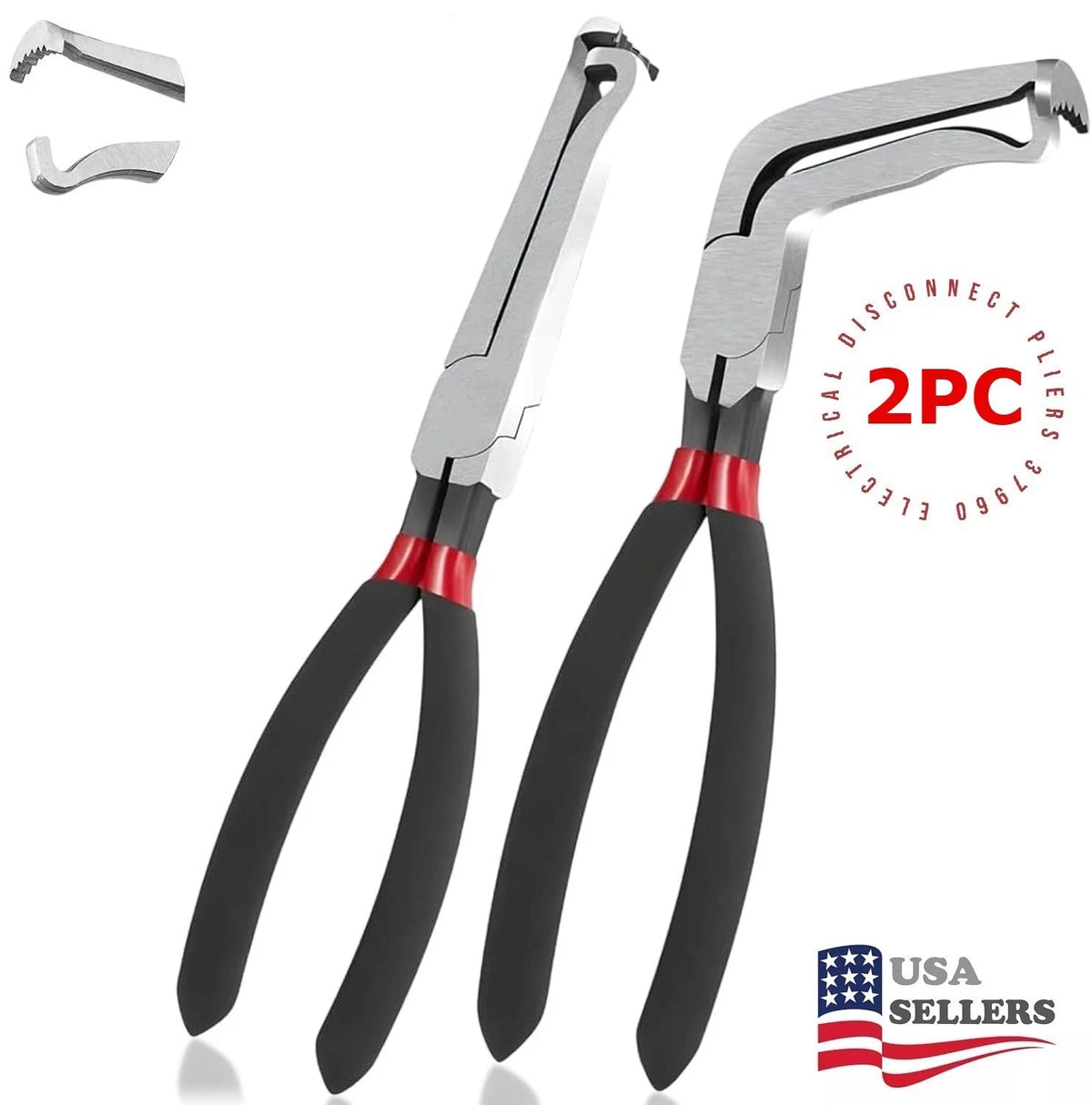 2pc Electrical Disconnect Pliers for Wiring Connector Separation
