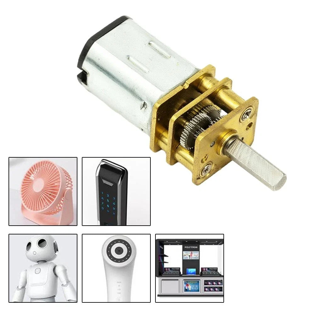 Geared Motor with Speed Reduction Gearbox for RC Vehicles (DC 3V 6V 12V)