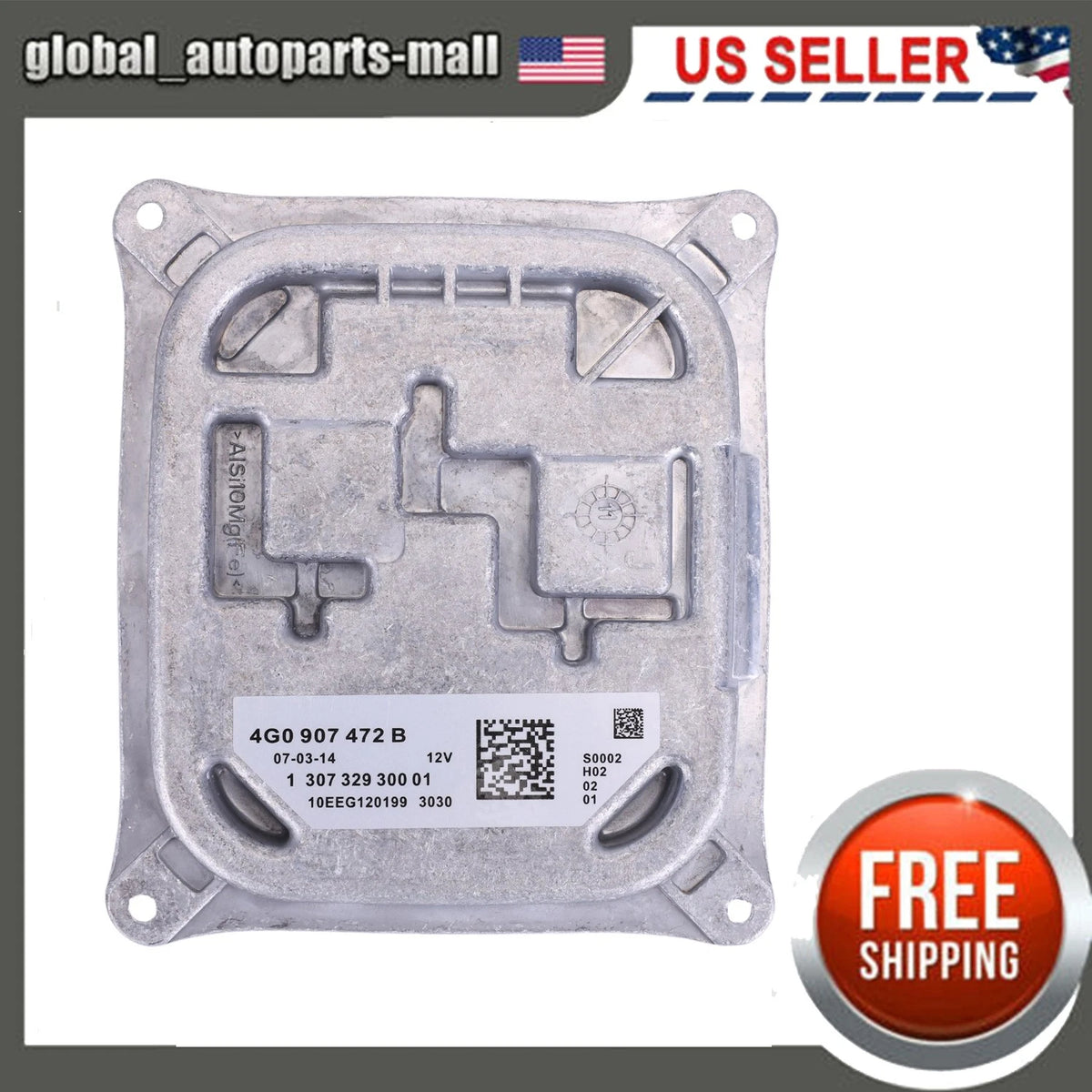 Headlight High Beam Ballast Control Module for Audi A7 S7 RS7 (2012–2015) 4G0907472B