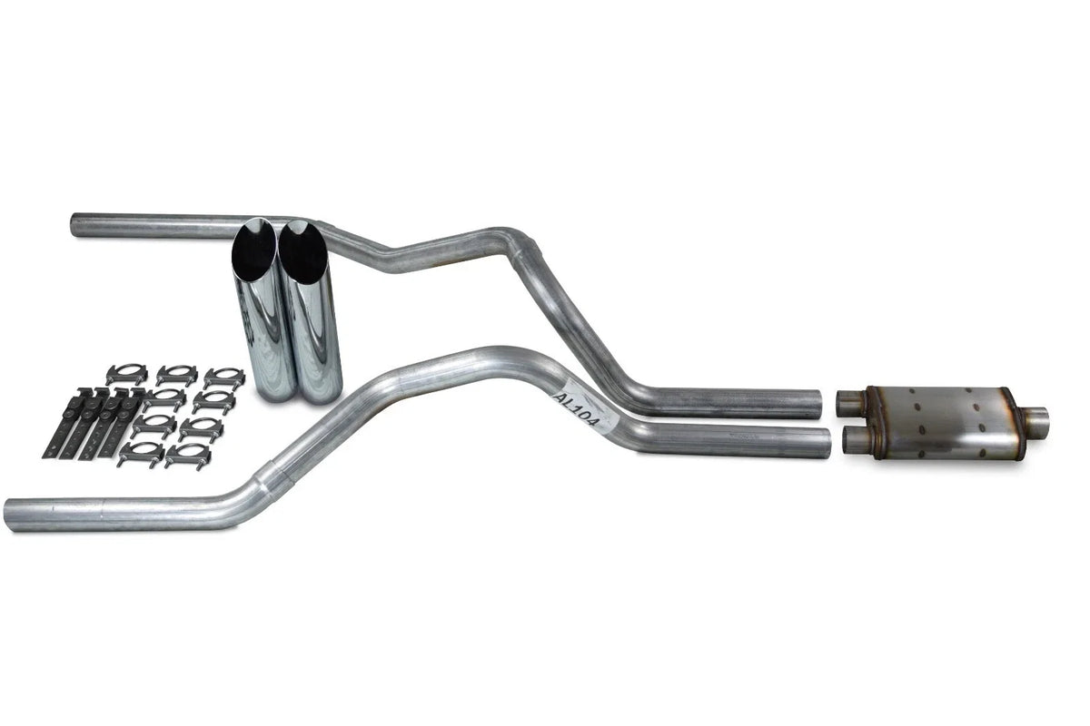 2.5" Dual Exhaust Kit for Ford F150 (2015–2020) Magnaflow XL Slash Tips