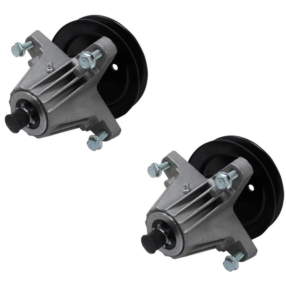 Set of 2 Mower Deck Spindles with Pulley for Cub Cadet