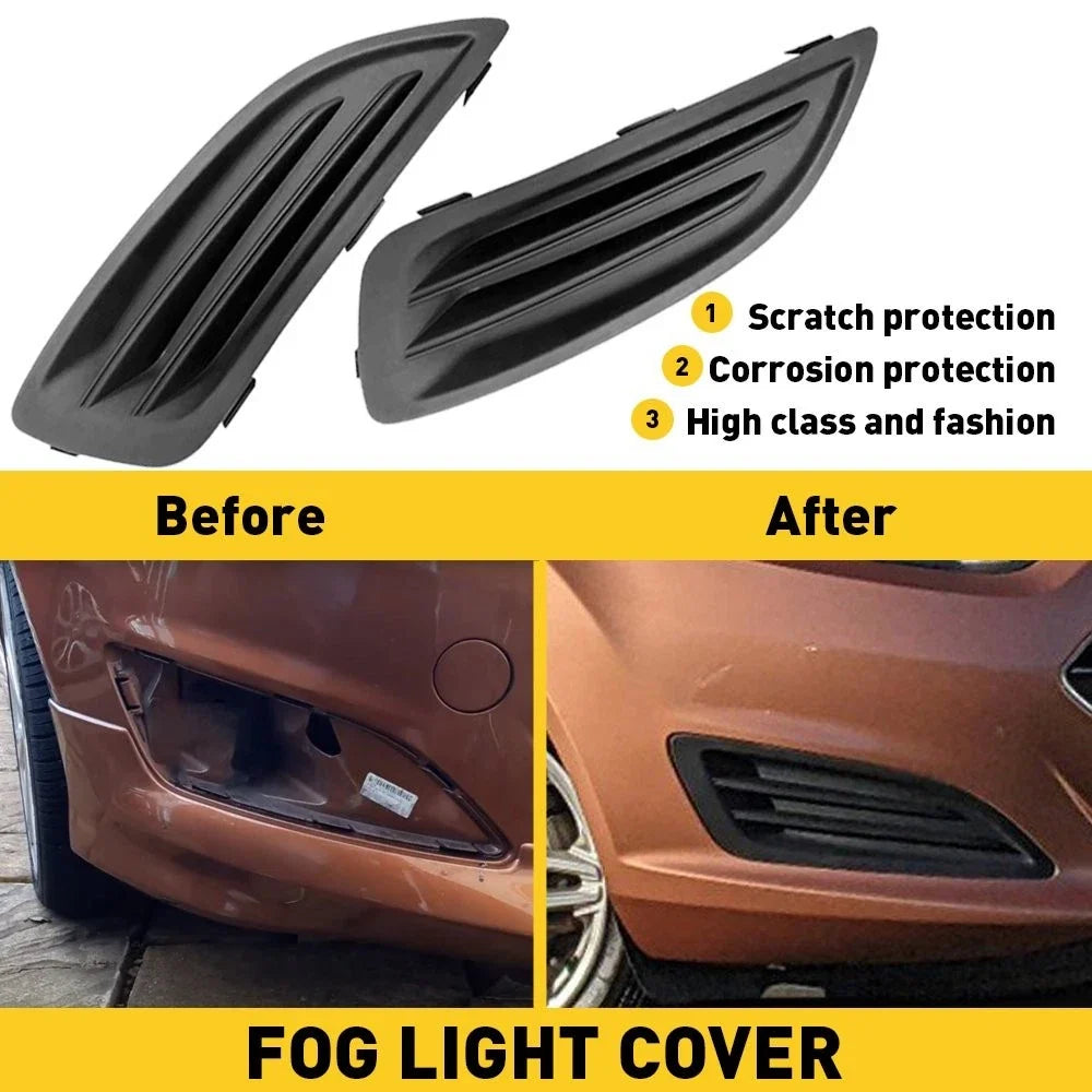 Pair Fog Light Lamp Covers for Ford Fiesta (2014–2019)