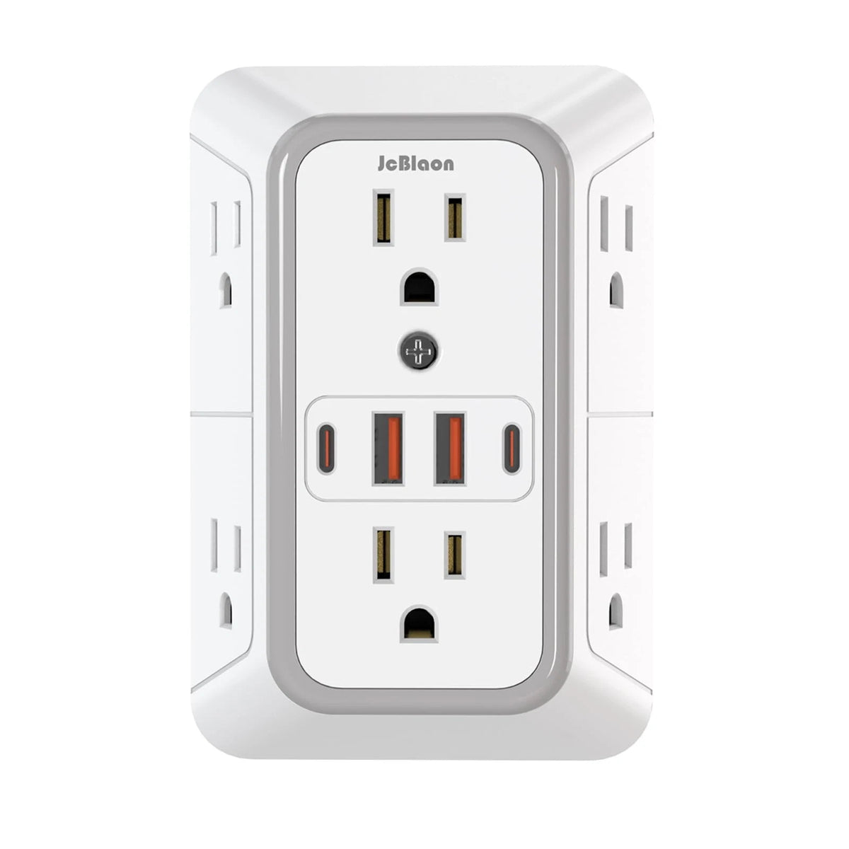 6 Outlet Surge Protector with 4 USB-C Ports Wall Mount Power Strip